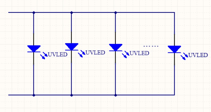UVLED燈珠串聯(lián)示意圖